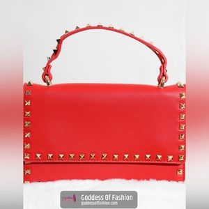 Red Studded purse
